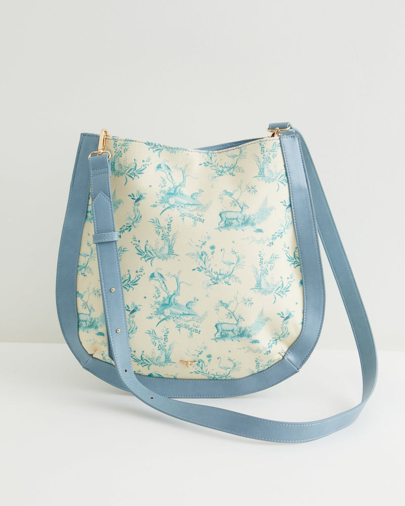 Toile de Jouy Vintage Blue Camera Bag by Fable US