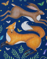 Fable Scarf Hare & Fox Scarf with Tassels