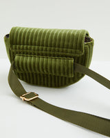 Fable Green Velvet Waist Bag