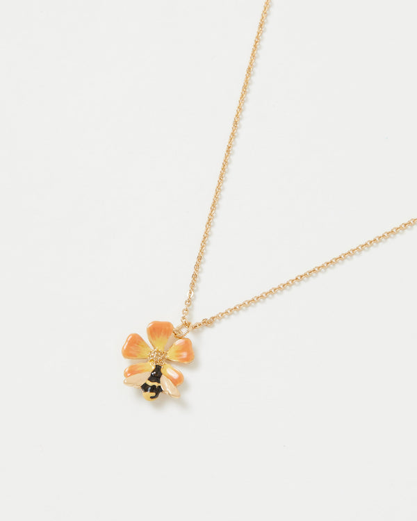 Enamel Bloom & Bee Short Necklace