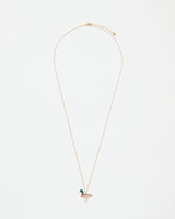 Fable Enamel Mallard Duck Long Necklace