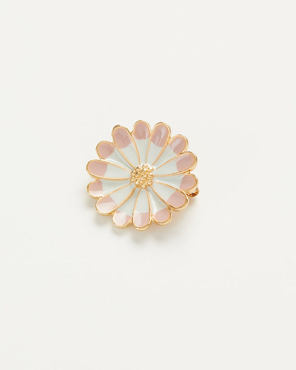 Enamel Daisy Brooch