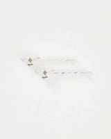 Silver Pave Bee Hair Slides