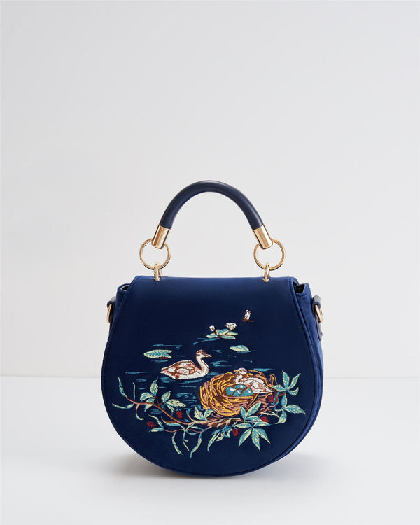 Rebecca Saddle Bag Embroidered Cygnet